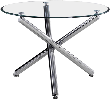 Image For Round Table With Glass Tabletop From Economax - Coffee Table (519x804), Png Download