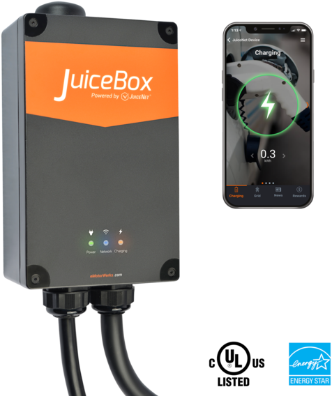 Juicebox Pro 75 Wifi-enabled Ev Charging Station - Electric Vehicle Charging Station Parts (561x600), Png Download