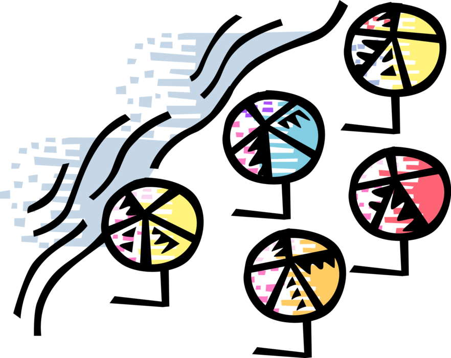 Vector Illustration Of Beach Umbrellas At Seashore - Circle (882x700), Png Download