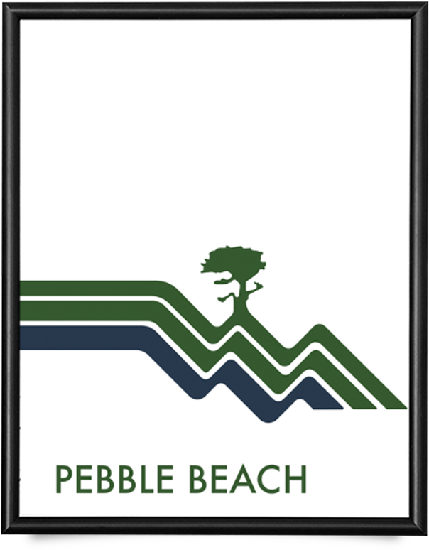 Pebble Beach Waves White Giclée Print - Graphic Design (989x989), Png Download