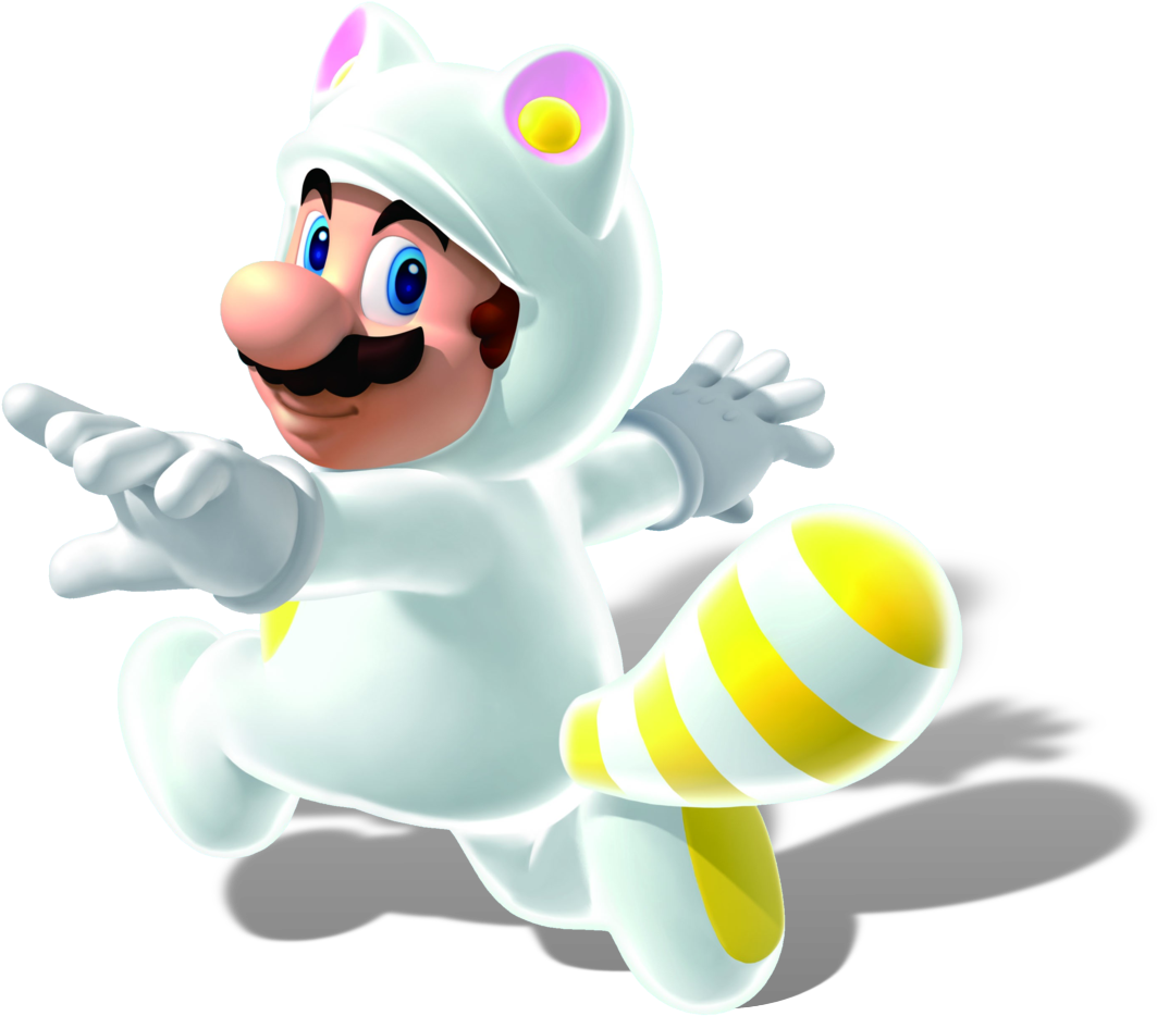 This - White Tanooki Mario (1224x943), Png Download