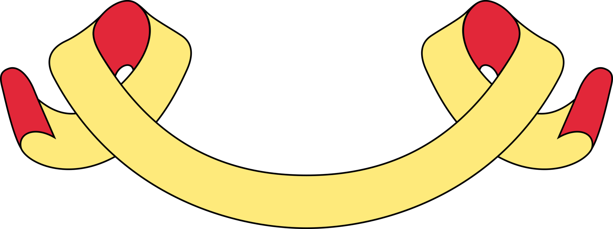 Computer Icons Banner Yellow Pdf Flag (2000x750), Png Download