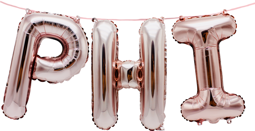 Phi Greek Alphabet Balloon Banner Set Fraternity Sorority - Banner Set Gold (1000x1000), Png Download
