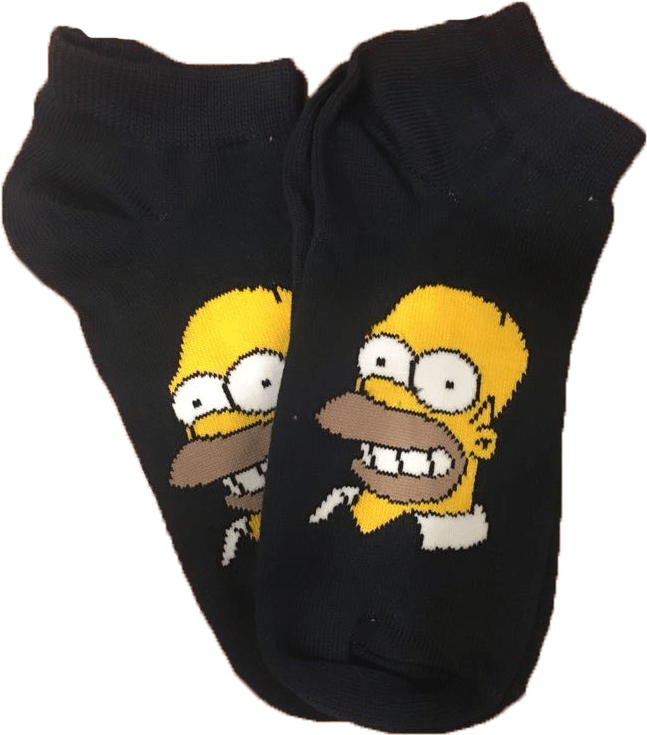 Homero Cara - Sock (768x823), Png Download