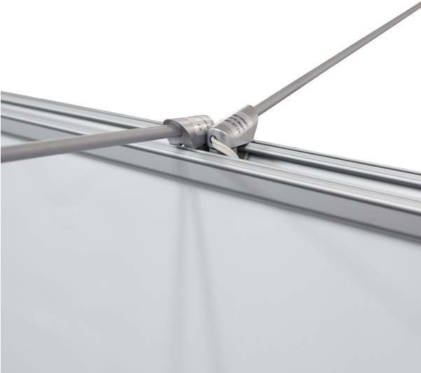 Dual Sided Roll Ups Can Accommodate 2 Roll Up Banner - Ceiling (686x600), Png Download