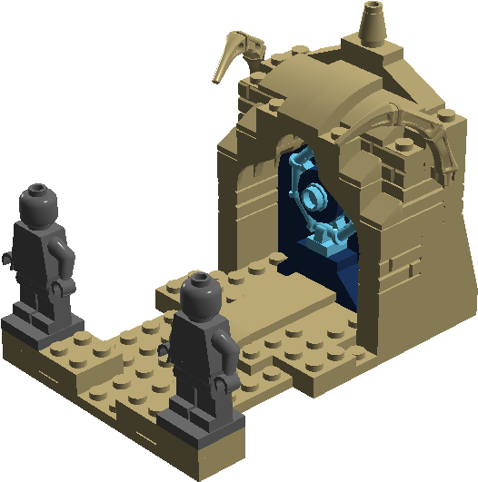 Minifigure Temple - Lego (579x555), Png Download
