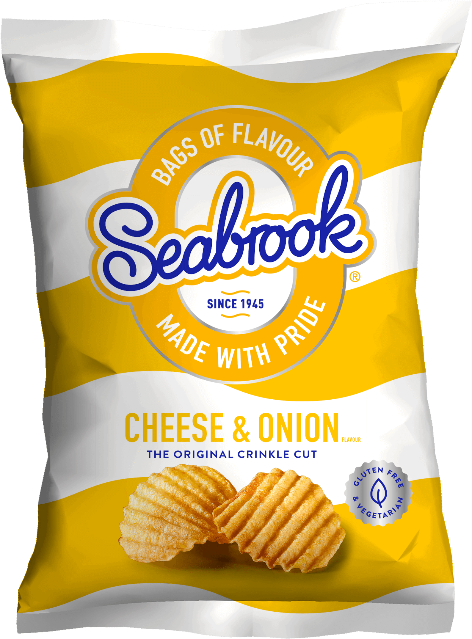 Cheese & Onion - Seabrook Sea Salted Crisps (1877x2464), Png Download
