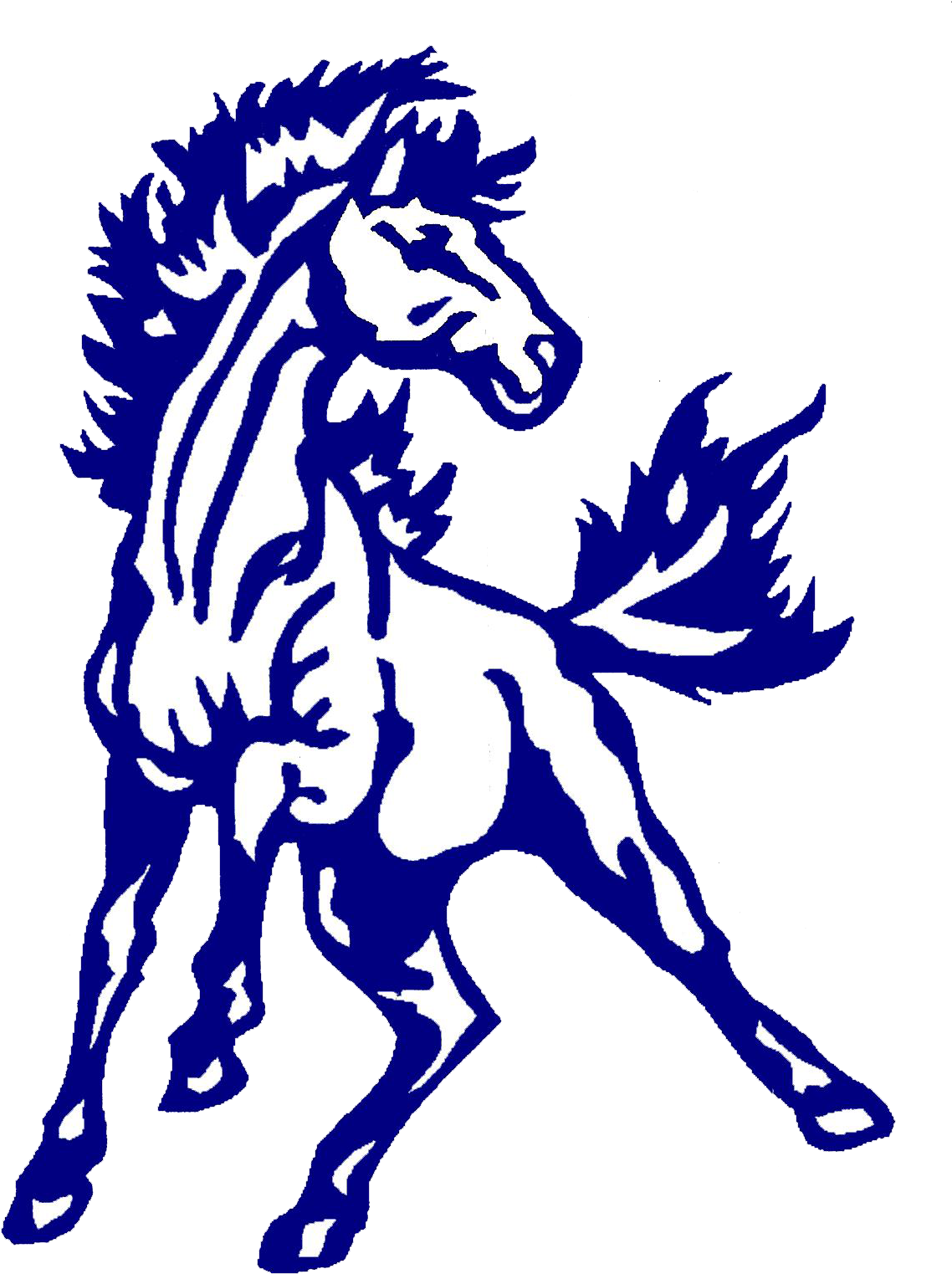 Mustang Clipart Midland - Mustang Mascot Clip Art (1224x1587), Png Download