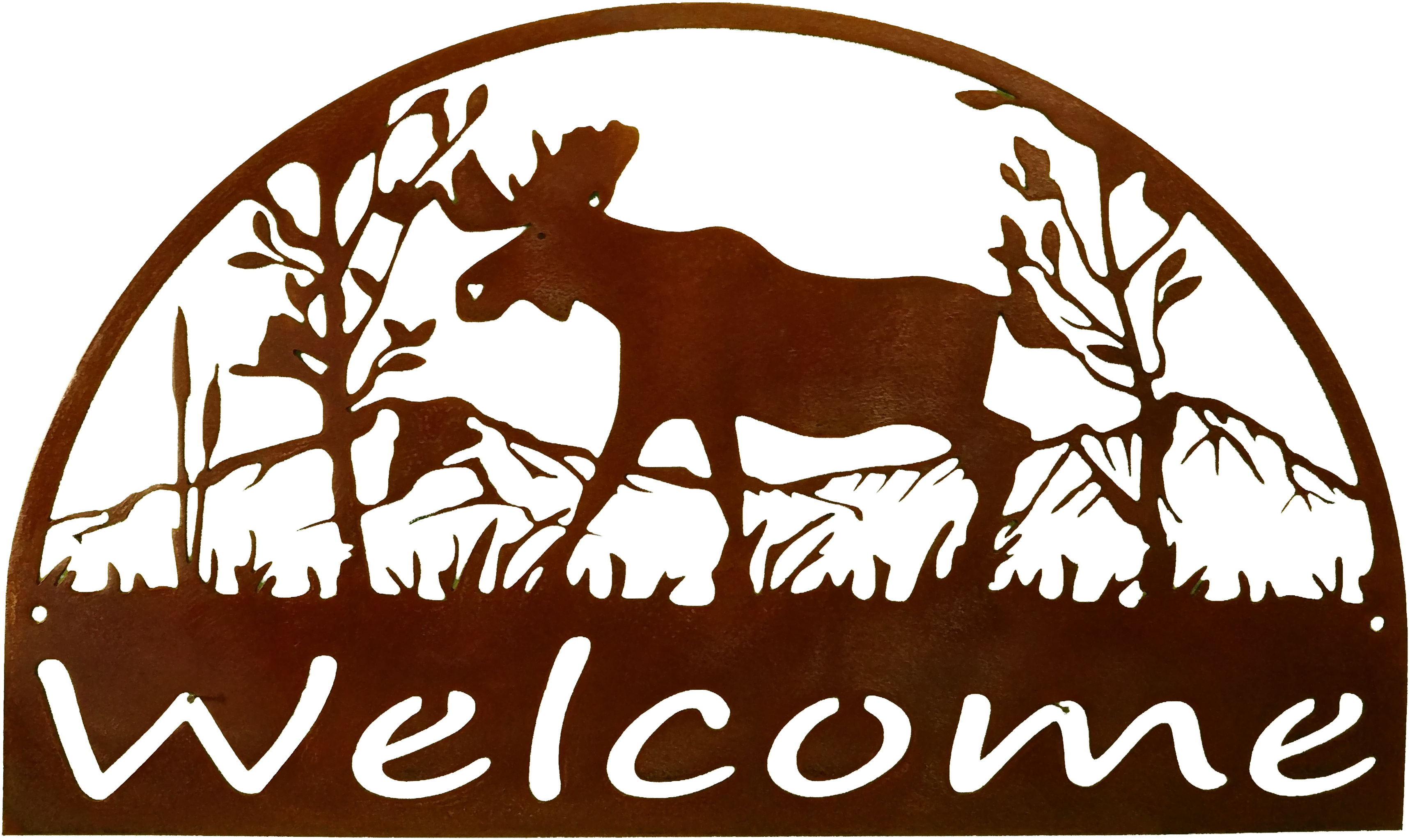 Half Circle Welcome - Silhouette (4656x2620), Png Download
