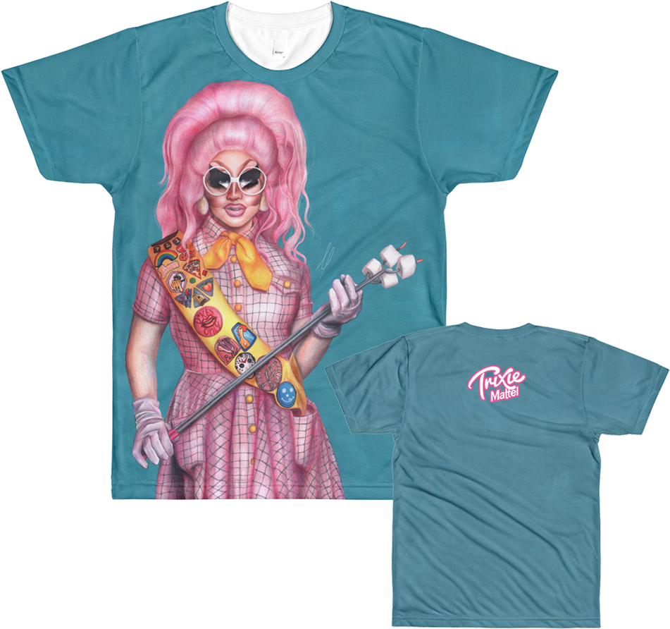Trixie Mattel "girl Scout" Sublimated T-shirt - Illustration (990x959), Png Download