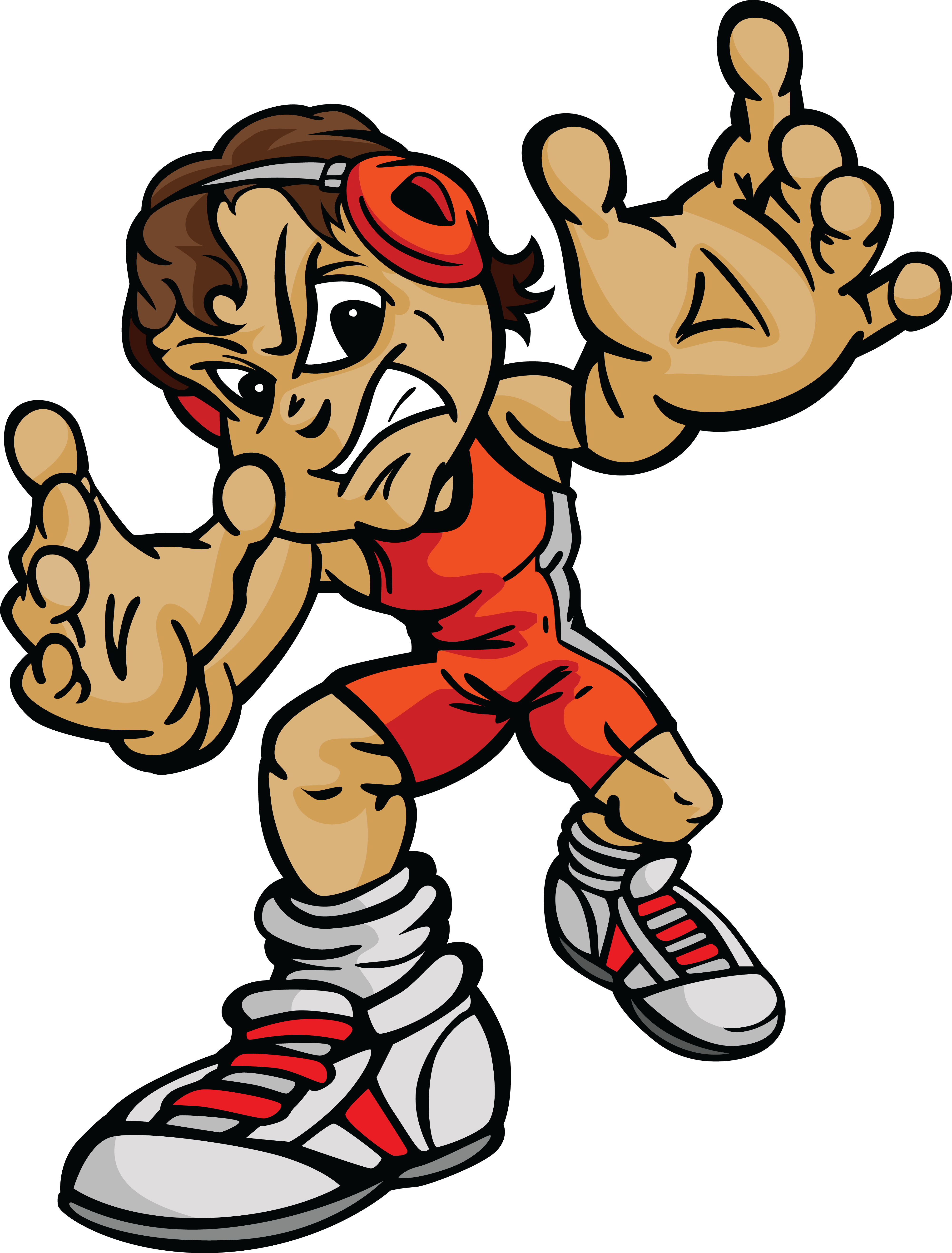 Png Freeuse Stock Find Register For The Best Tournaments - Wrestling Cartoon (4000x5265), Png Download