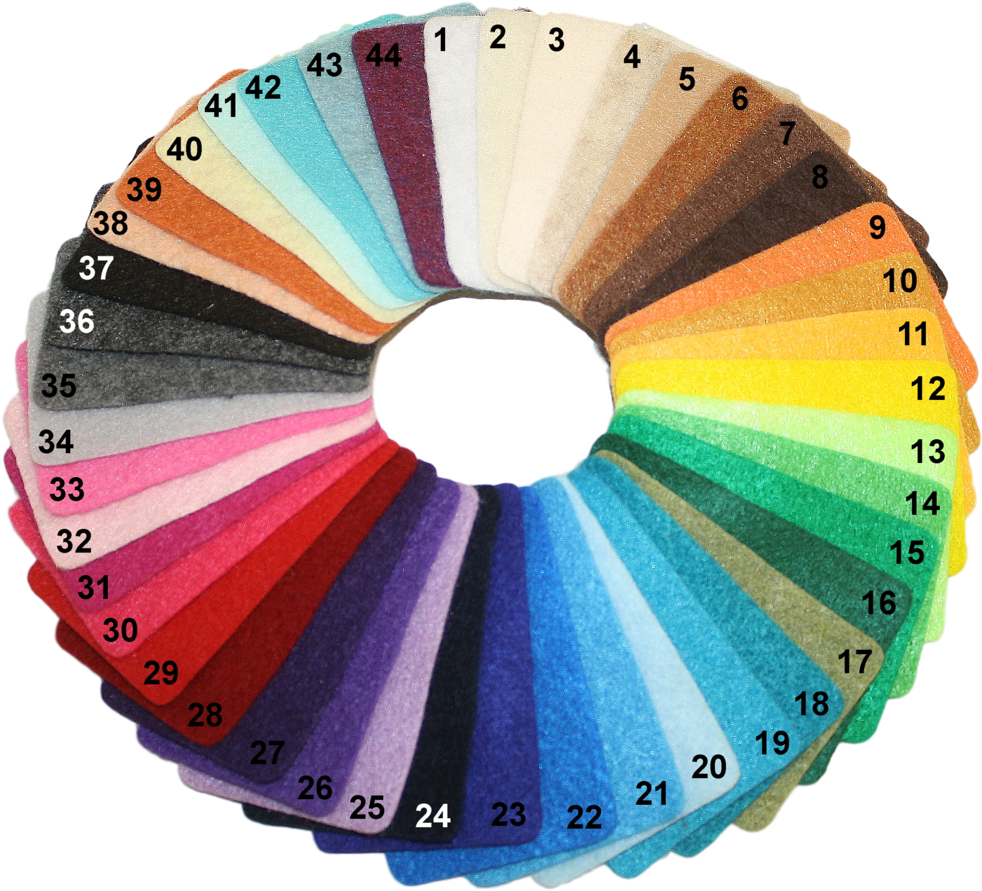 Eco Fi™ Rainbow Craft Felt By The Yard Smoke - Circle (1500x1388), Png Download