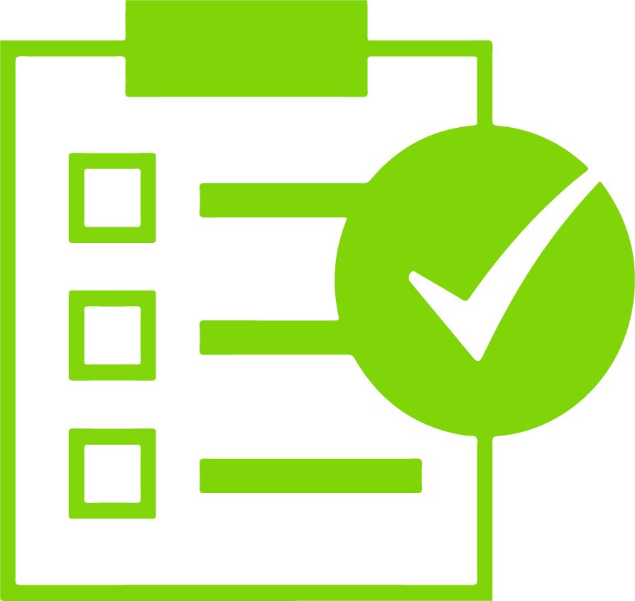 How Does The Practice Drivers License Test Work - List Icon Png Green (894x846), Png Download
