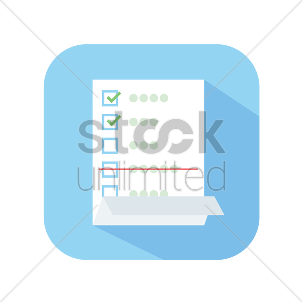 Icon Of A Checklist Vector Image - Graphic Design (600x600), Png Download
