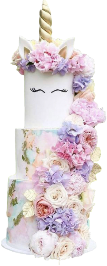 Unicorn Cake - Bouquet (400x868), Png Download