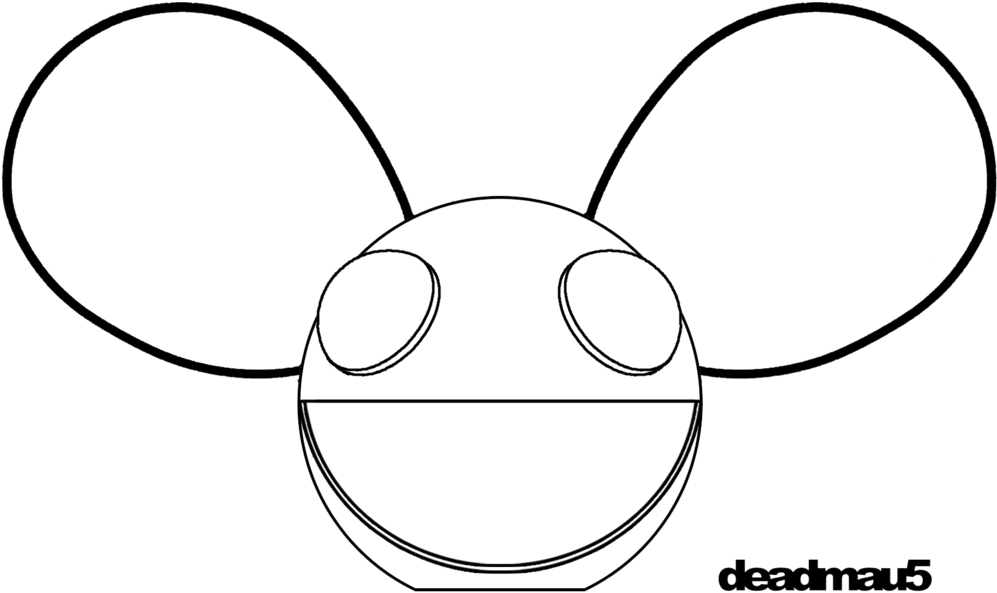 Deadmau Minecraft Head Template Png Deadmau5 Template - Cartoon (1161x688), Png Download