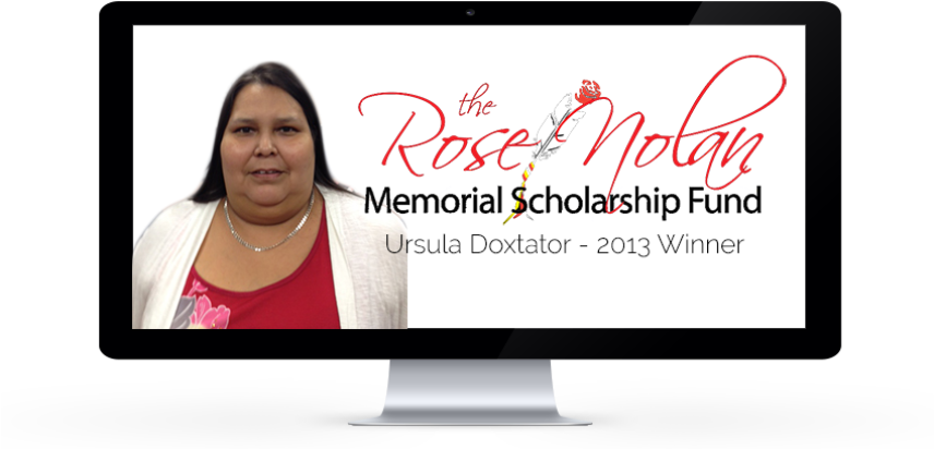 2013 Rose Nolan Scholarship Winner Ursula Doxtator - Woman (855x425), Png Download