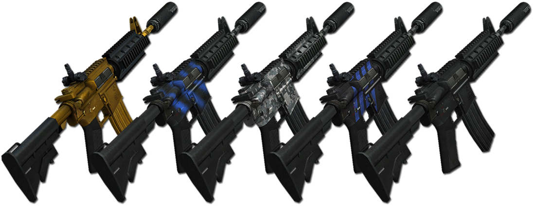 Cso2 Colt M4a1 Carbine - Firearm (1100x427), Png Download