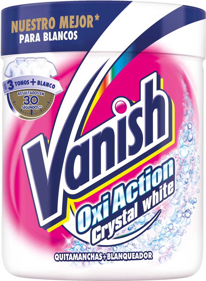 Vanish Oxi Action Crystal White Polvo - Vanish Powder Carpet Cleaner (1000x1000), Png Download