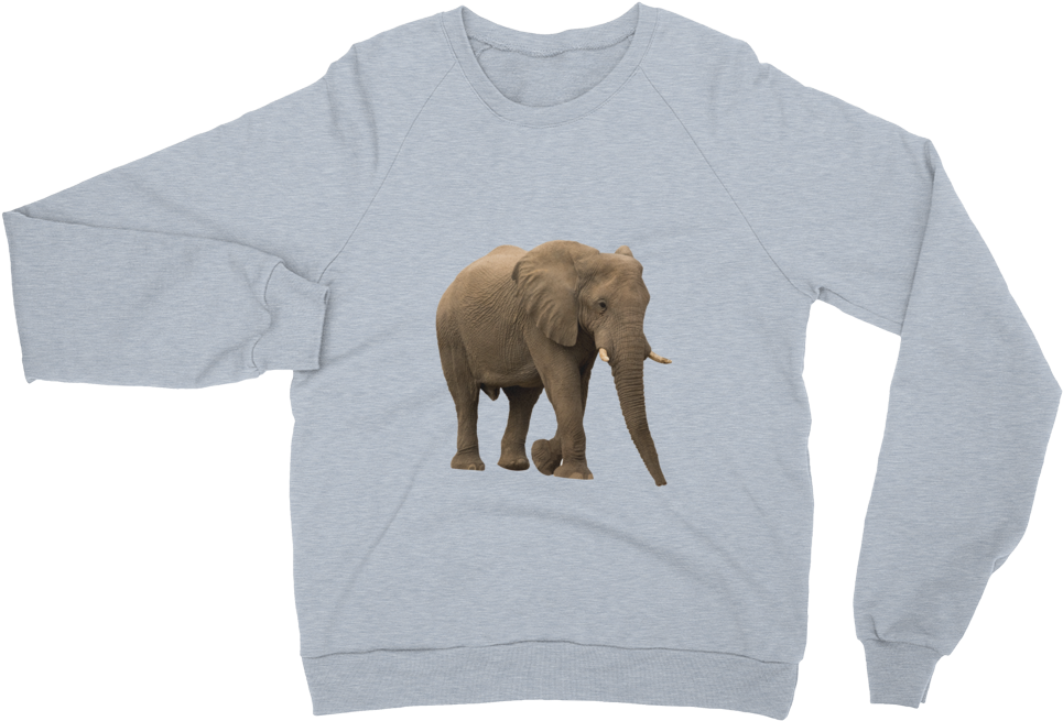 African Forrest Elephant Print Unisex California Fleece - Sweater (1000x1000), Png Download