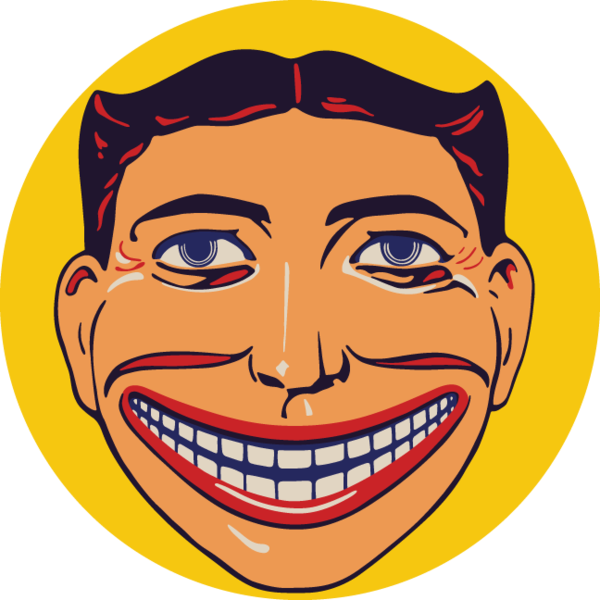 Coney Island Cartoon Clip Art From - Coney Island Face (600x600), Png Download