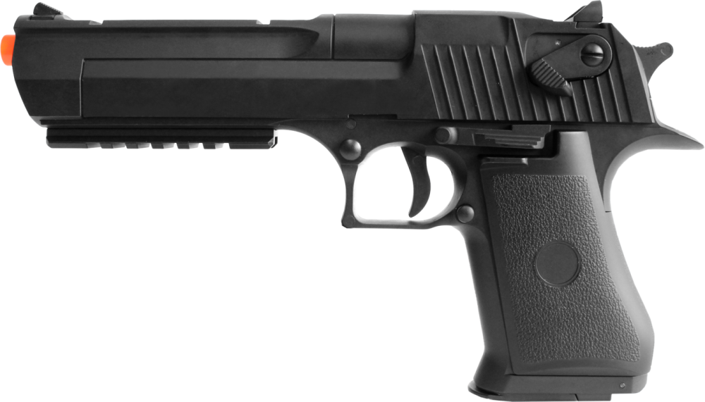 Pistola Airsoft Aep Desert Eagle Slide Metal - Desert Eagle .50 Black (1000x571), Png Download