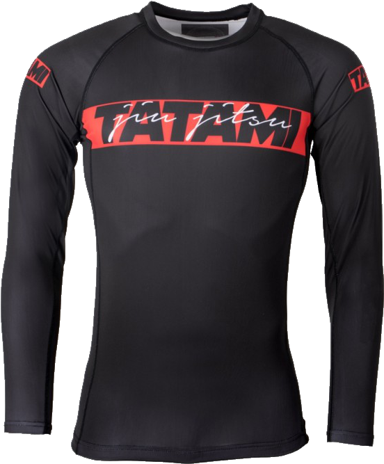 Tatami Red Bar Rash Guard - Long-sleeved T-shirt (1000x1000), Png Download
