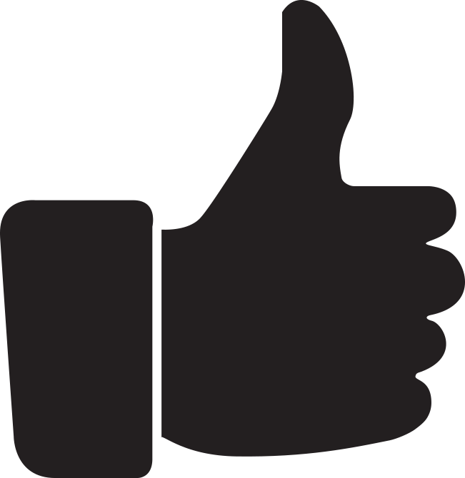 Icon - Transparent Background Thumbs Up Png (651x670), Png Download