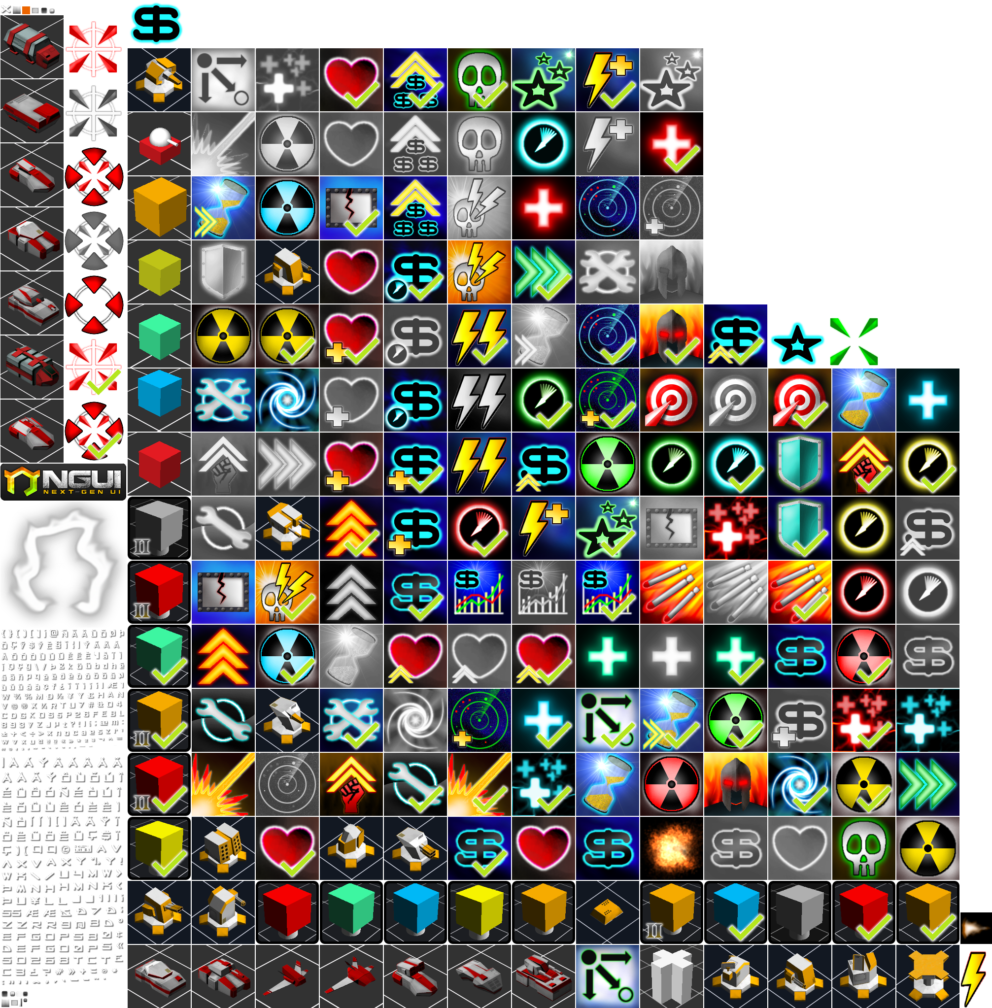 Add Media Report Rss Icons Used In Tower Defense - Sci Fi Game Icons (2048x2048), Png Download