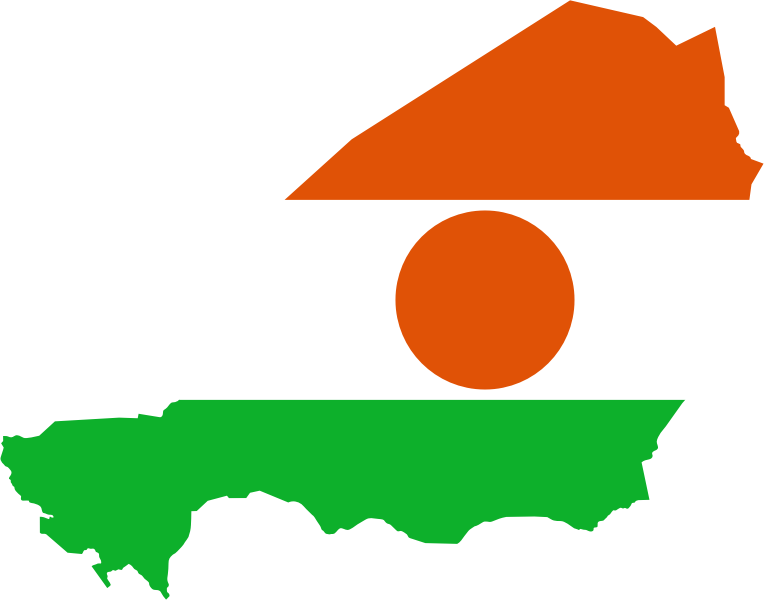 Niger Flag Map Png (640x502), Png Download