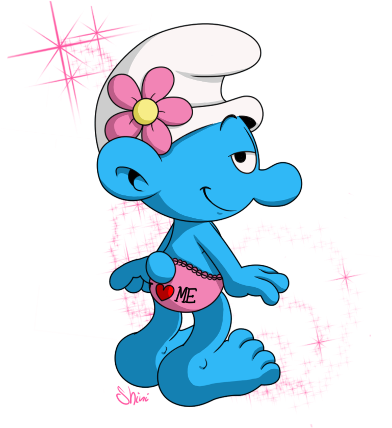 Miss You Smurf - Hefty Smurf Vanity Smurf (769x839), Png Download