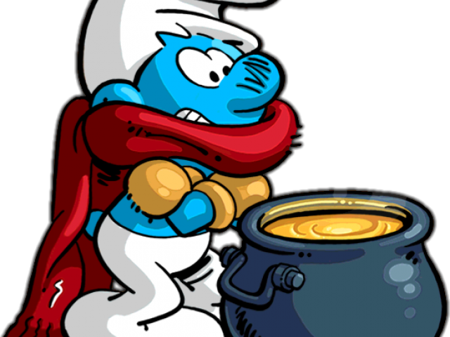 Smurfs Clipart Smurf Village - Sickly Smurf (640x480), Png Download