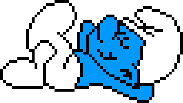 Smurf - Minecraft Smurf Pixel Art (700x470), Png Download