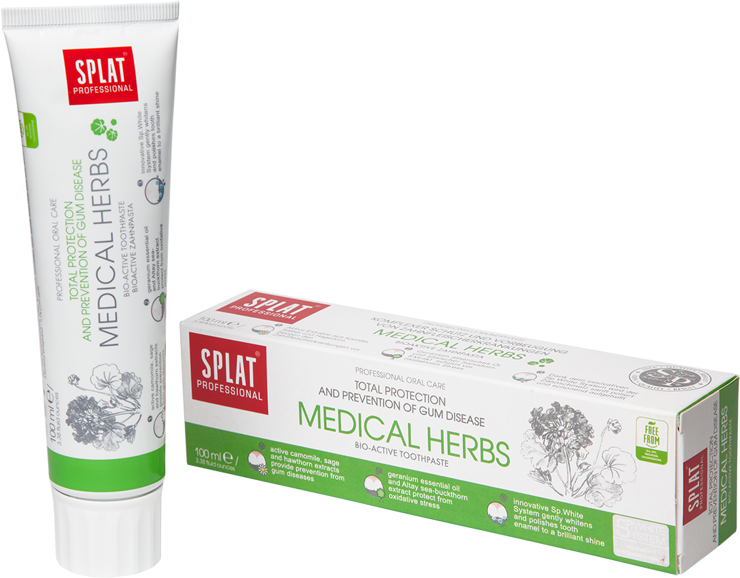 Medical Herbs Image Medical Herbs - Splat Professional Ultracomplex Toothpaste (1500x1000), Png Download