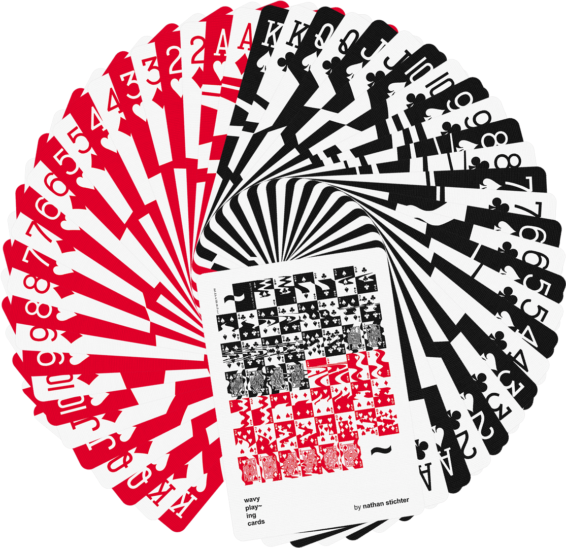 A Fan Of Wavy Playing Cards - Playing Cards Nathan Stichter (1126x1080), Png Download
