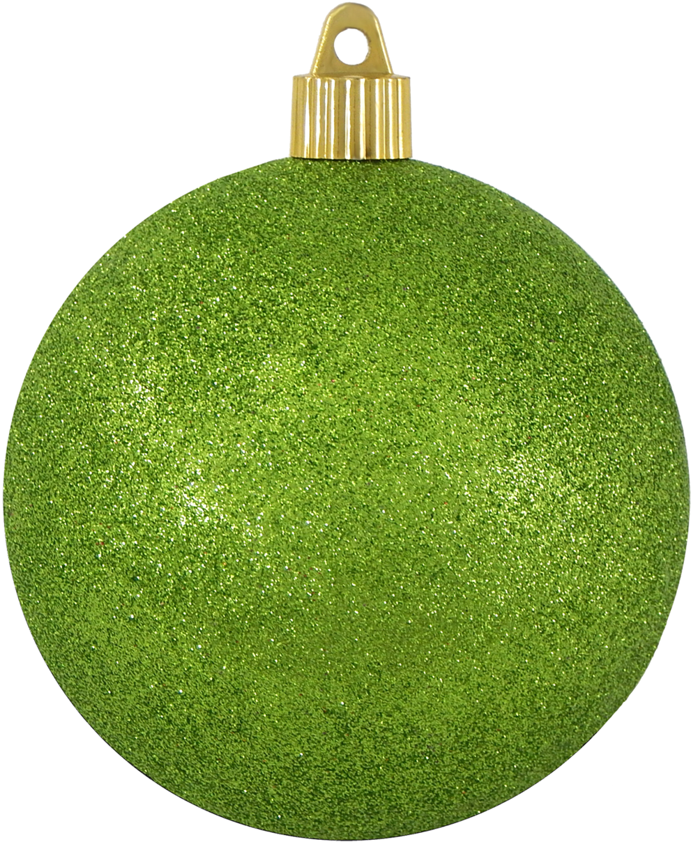 Green Glitter Round Large Christmas Ornament - Christmas Ornament Glitter (1000x1221), Png Download