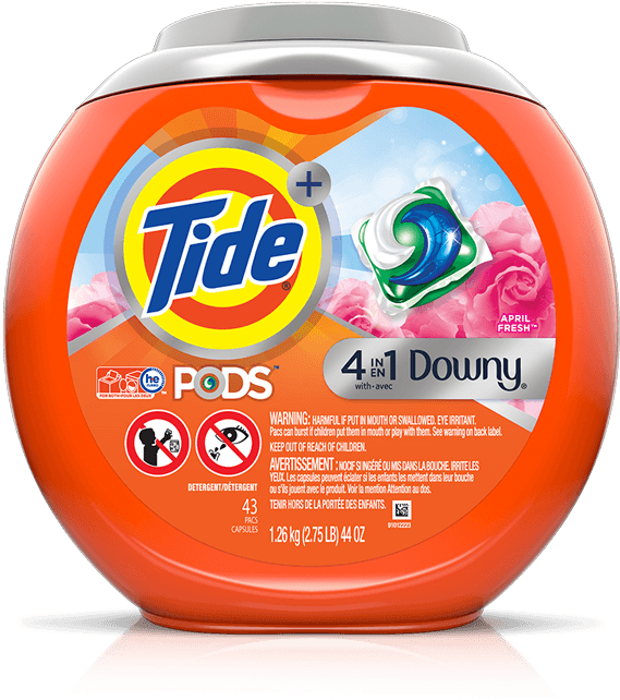 Tide Pods® 4in1 Plus Downy April Fresh Scent - Tide Pods With Downy (1200x788), Png Download