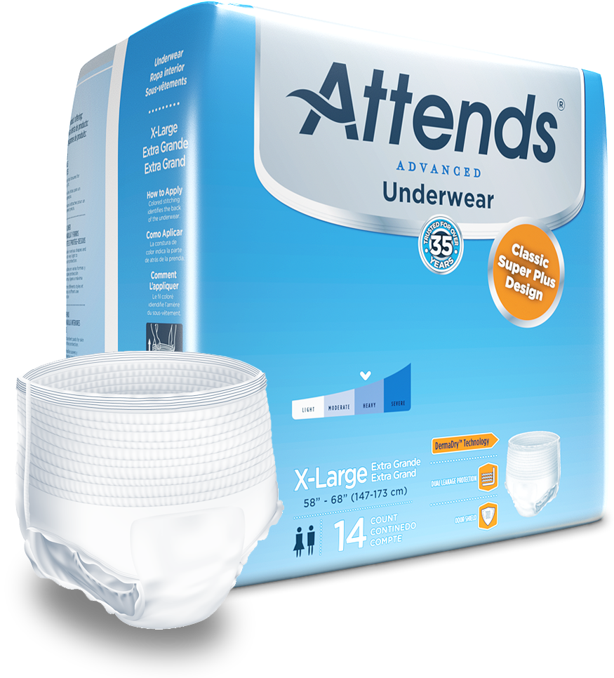 Attends Advanced Underwear, Extra Large - Incontinence Aid (1024x1024), Png Download