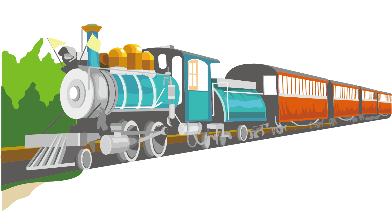 Dibujos De Transporte Ferroviario (1658x895), Png Download