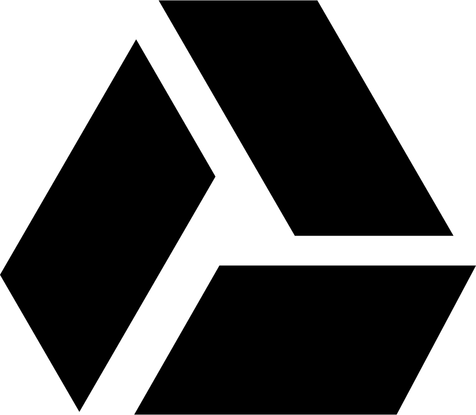 Google Drive Logo Comments - Google Drive Logo Black (980x856), Png Download