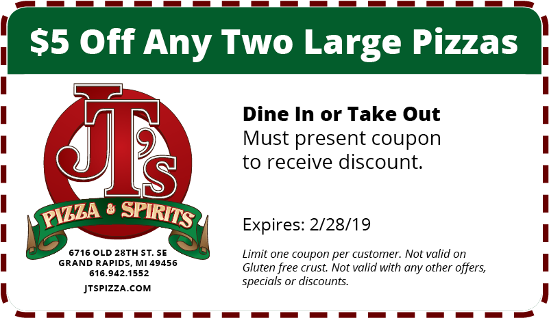 $5 Off Any Two Large Pizzas - Emblem (900x600), Png Download