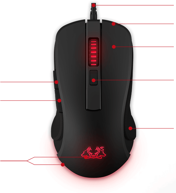 Side Button Forward - Asus Cerberus Fortus (564x686), Png Download