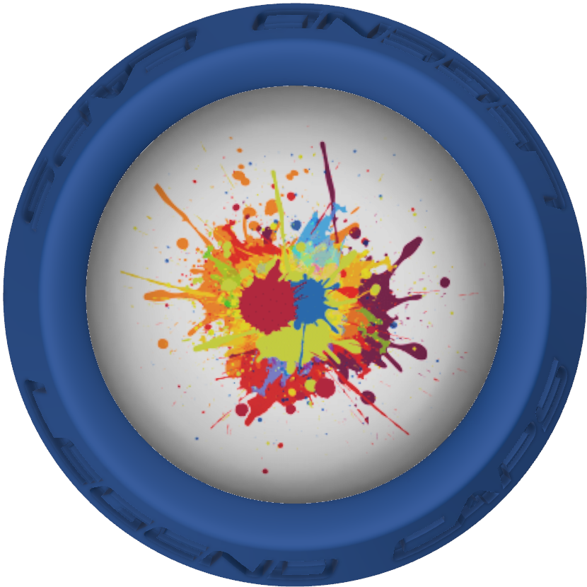 Paint Splatter Lacrosse Stick Blue End Cap - Circle (830x830), Png Download
