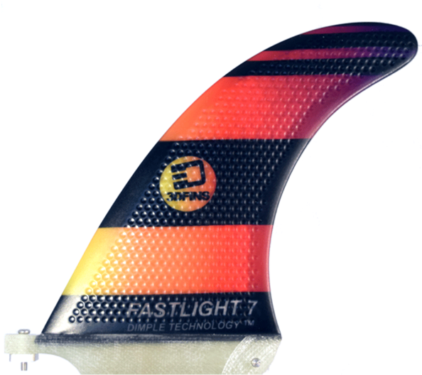 Fastlight 7" Hexcore Single Fin - Longboard 2 1 Fin (600x593), Png Download
