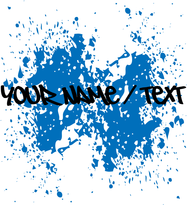 Blue Paint Splatter Mousepad - Graphic Design (700x700), Png Download