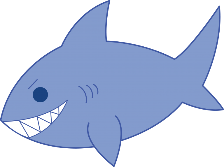 Fins Clipart Blue Shark - Sharks Fish Clip Art (640x480), Png Download