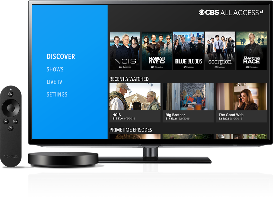 Cbs All Access Can Now Be Used With Android Tv Devices - Cbs Android Tv (1192x887), Png Download