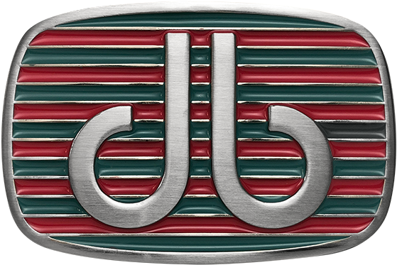Pink And Aqua Stripe Buckle - Emblem (558x558), Png Download