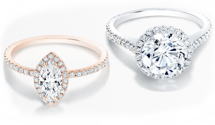 Shop By Diamond Shape - Engagement Ring (749x436), Png Download