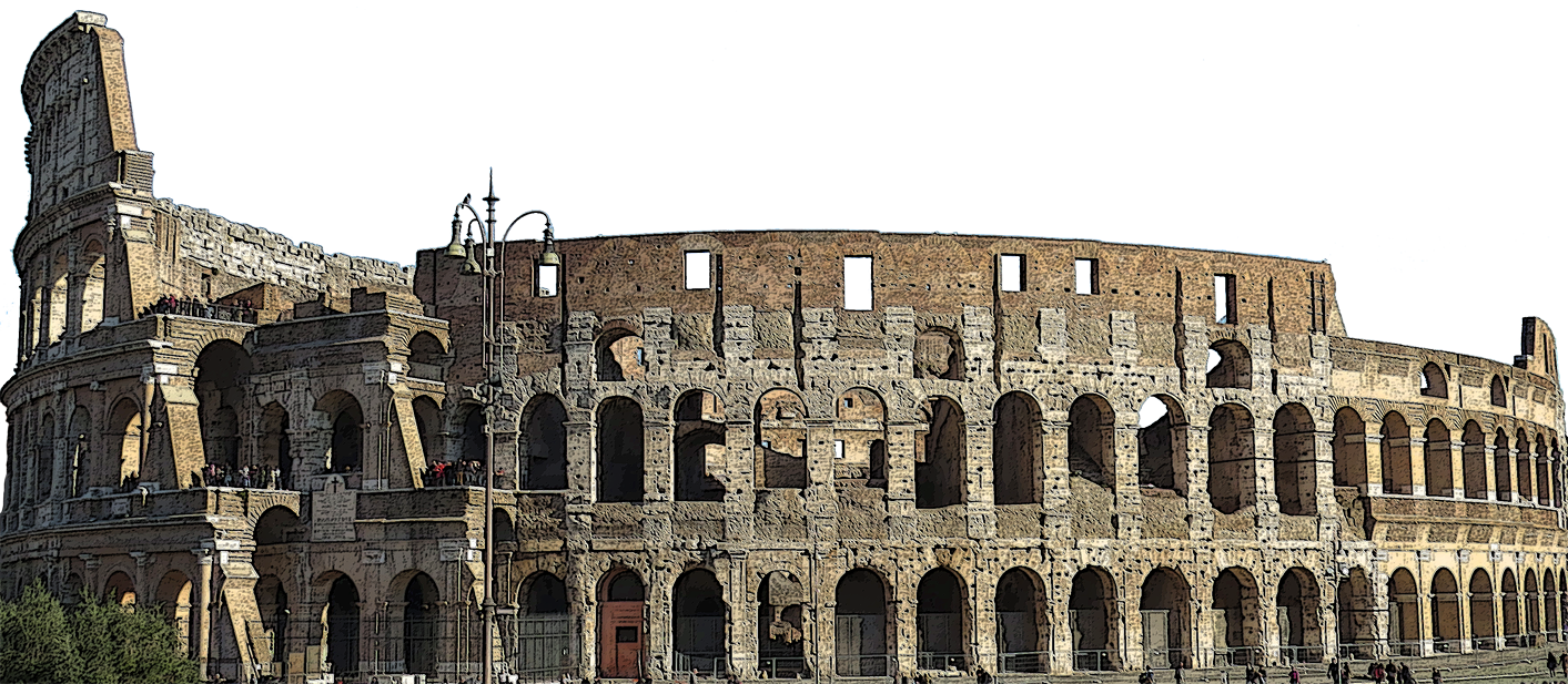 Colosseum (1413x617), Png Download